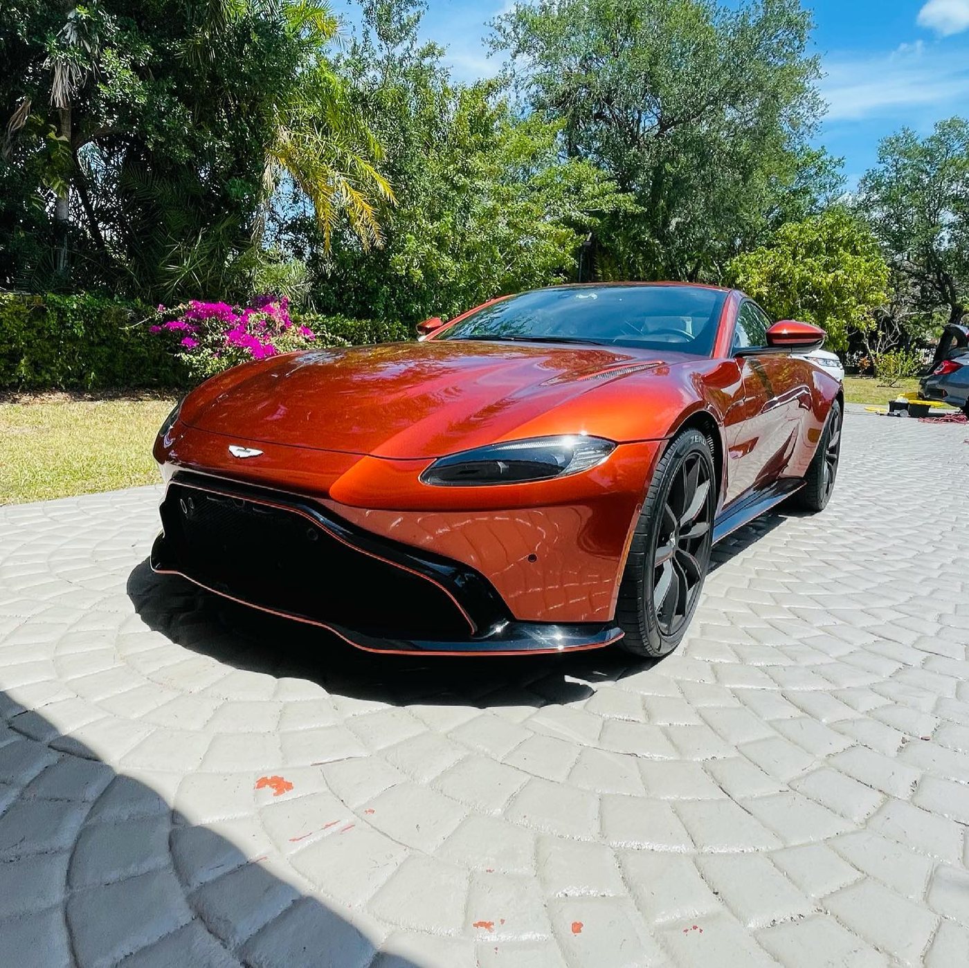 Aston Martin Vantage - Orange protected at Elite Premium Detailing