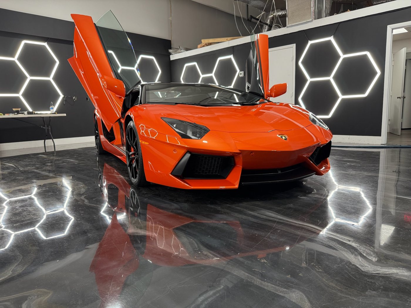 Lamborghini Aventador - Orange protected at Elite Premium Detailing