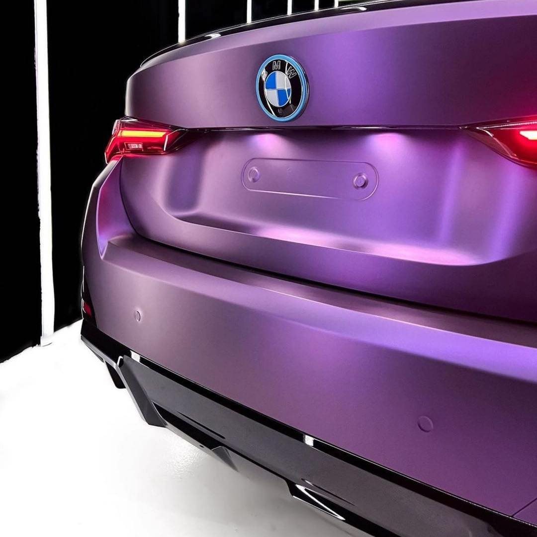 BMW i4 - Satin Purple protected at Elite Premium Detailing