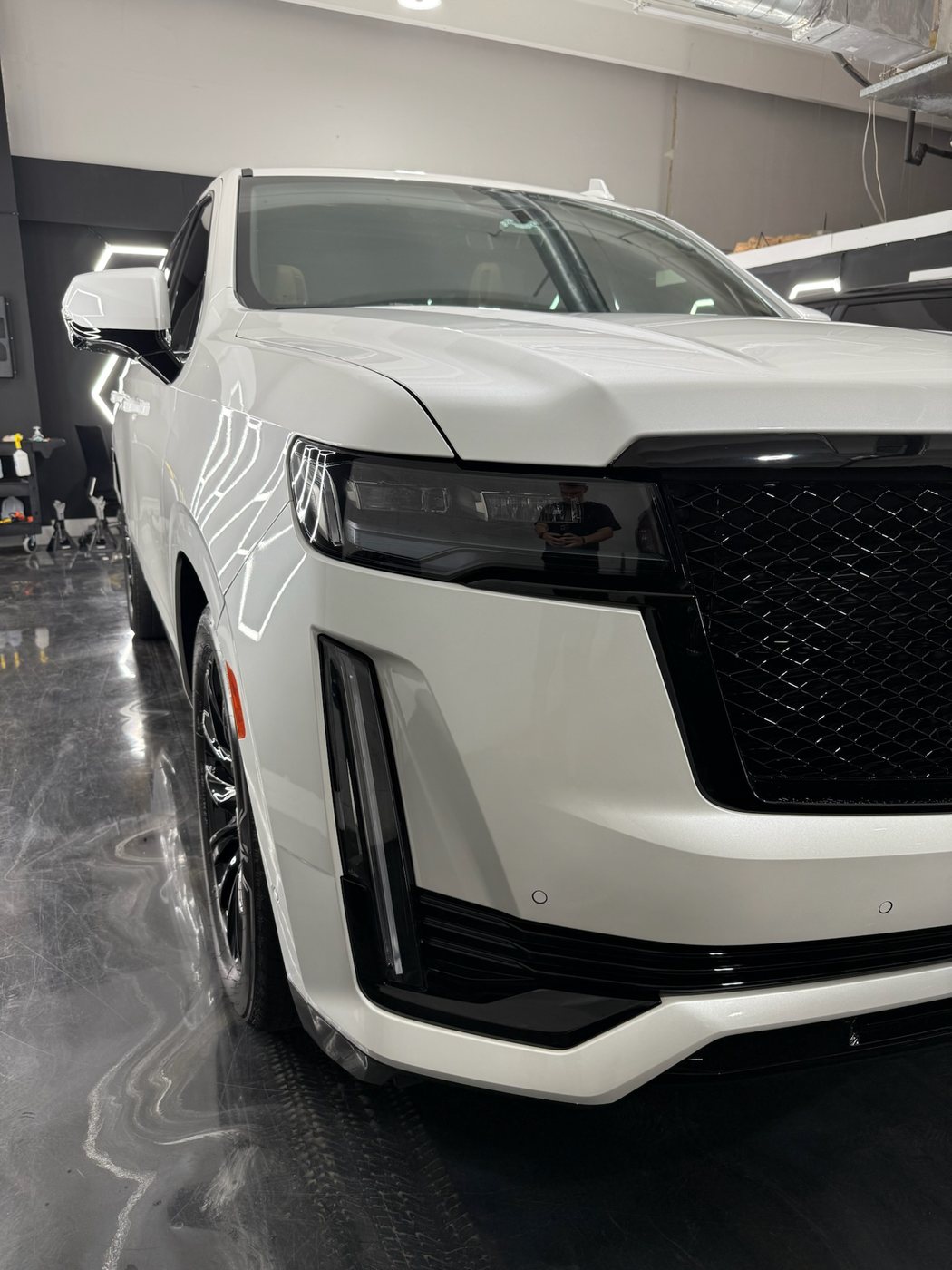 Cadillac Escalade - White (Blackout) protected at Elite Premium Detailing