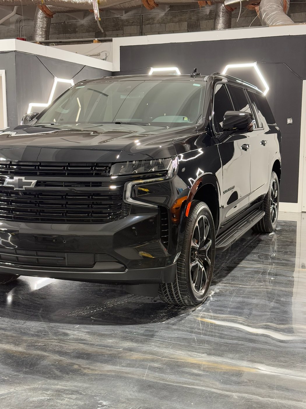 Chevrolet Tahoe/Suburban (full-size SUV) - Black protected at Elite Premium Detailing