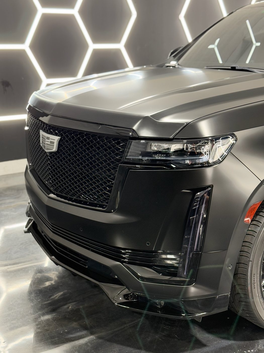 Cadillac Escalade - Satin Black protected at Elite Premium Detailing