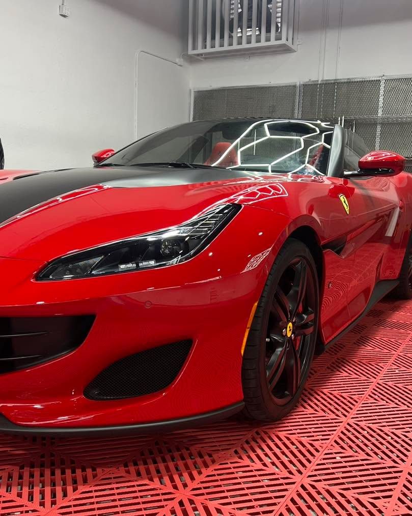 Ferrari Portofino - Red (Black Hood) protected at Elite Premium Detailing