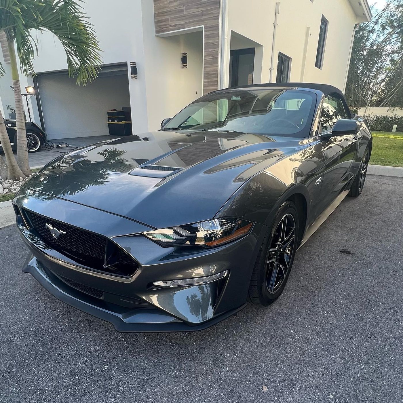 Ford Mustang Convertible - Magnetic Gray protected at Elite Premium Detailing