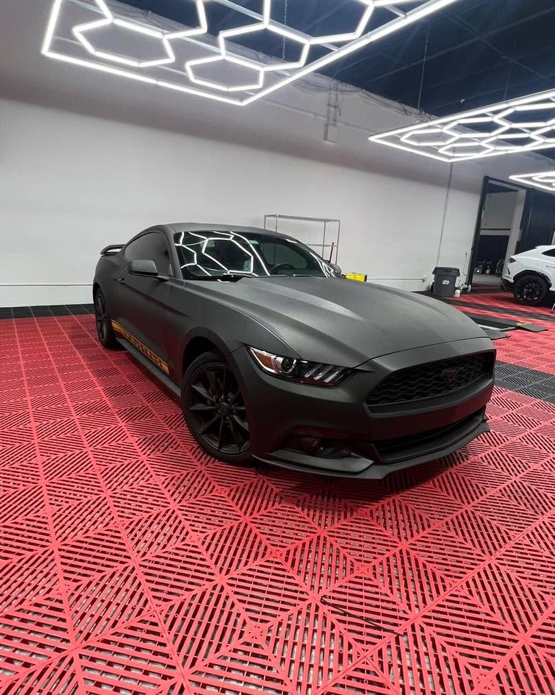 Ford Mustang - Matte Black protected at Elite Premium Detailing