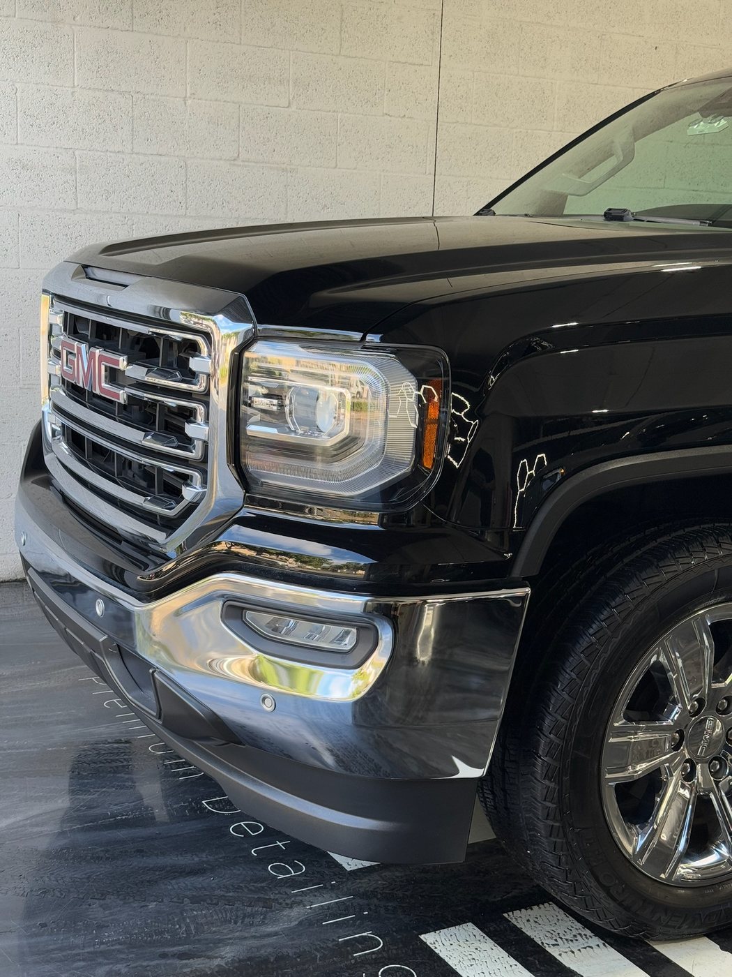 GMC Sierra - Black (Chrome Wheels) protected at Elite Premium Detailing