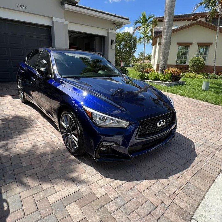 Infiniti Q50 - Blue protected at Elite Premium Detailing