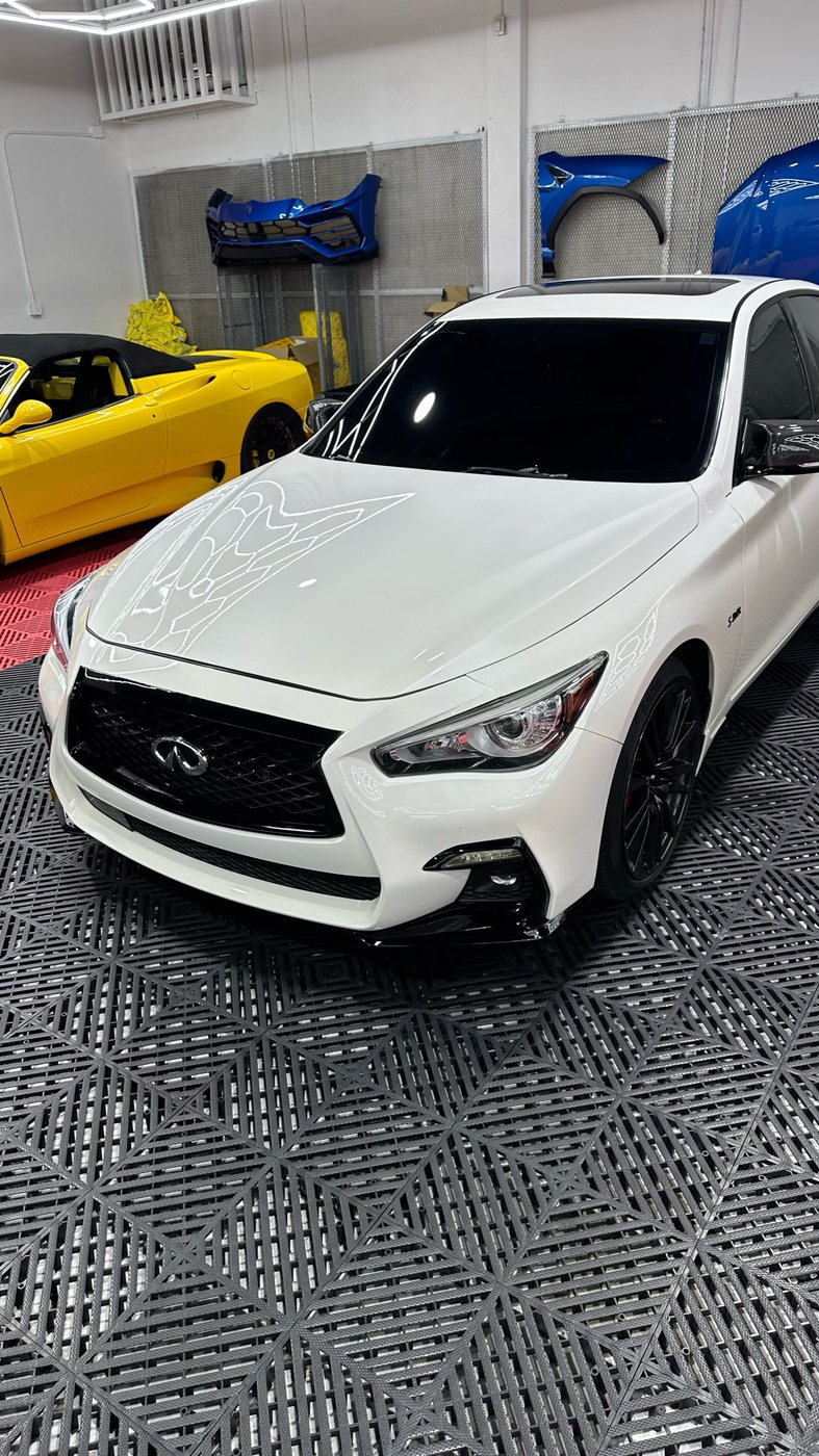 Infiniti Q50 - White protected at Elite Premium Detailing