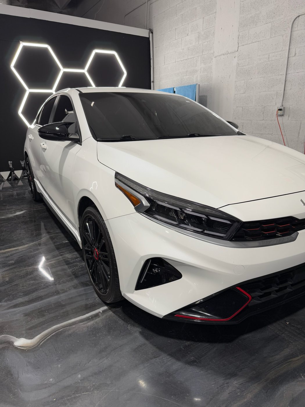 Kia Forte GT - White protected at Elite Premium Detailing