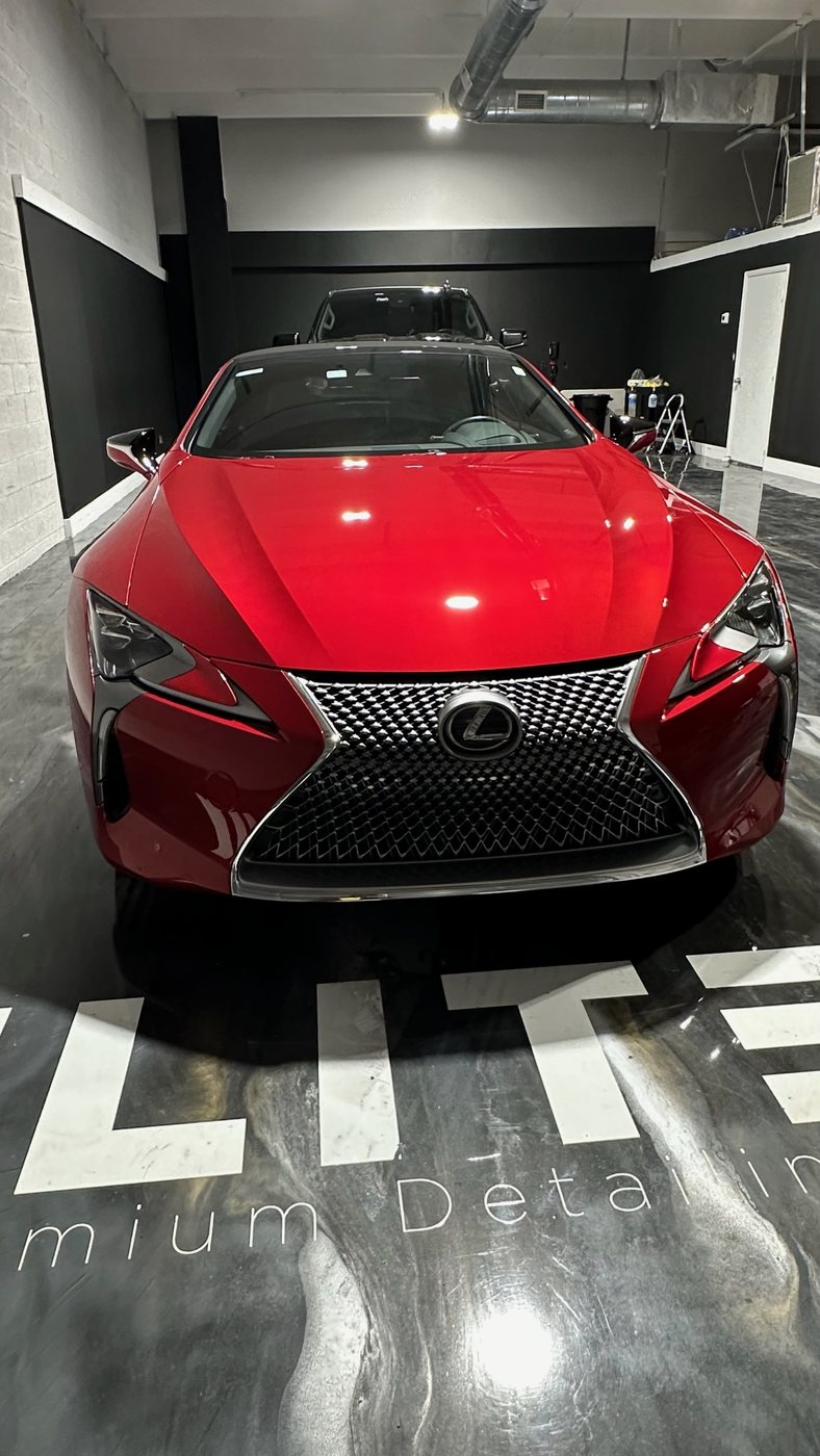 Lexus LC 500 - Red protected at Elite Premium Detailing