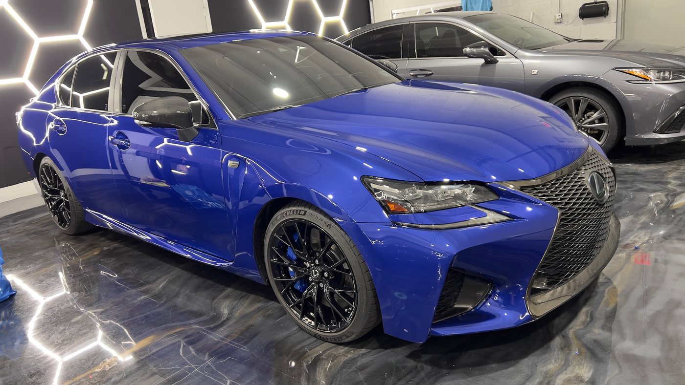 Lexus GS F - Blue protected at Elite Premium Detailing