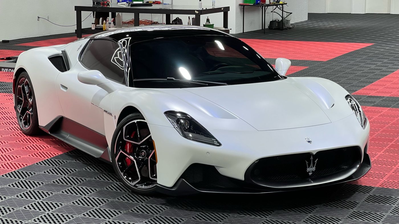 Maserati MC20 Cielo - White protected at Elite Premium Detailing