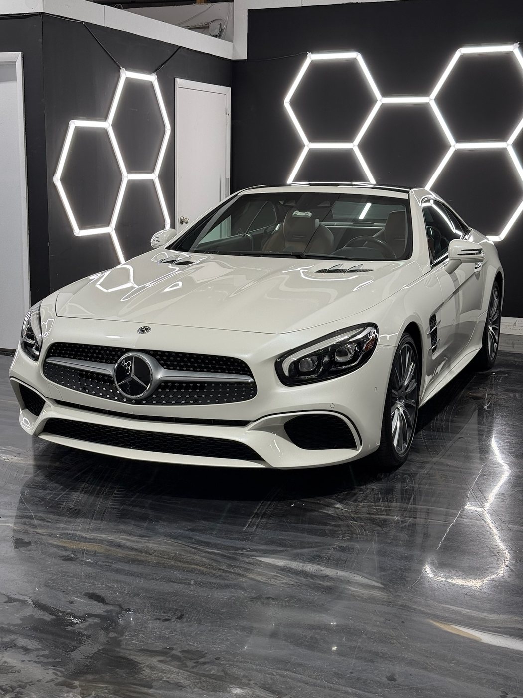 Mercedes-Benz SL AMG - White protected at Elite Premium Detailing