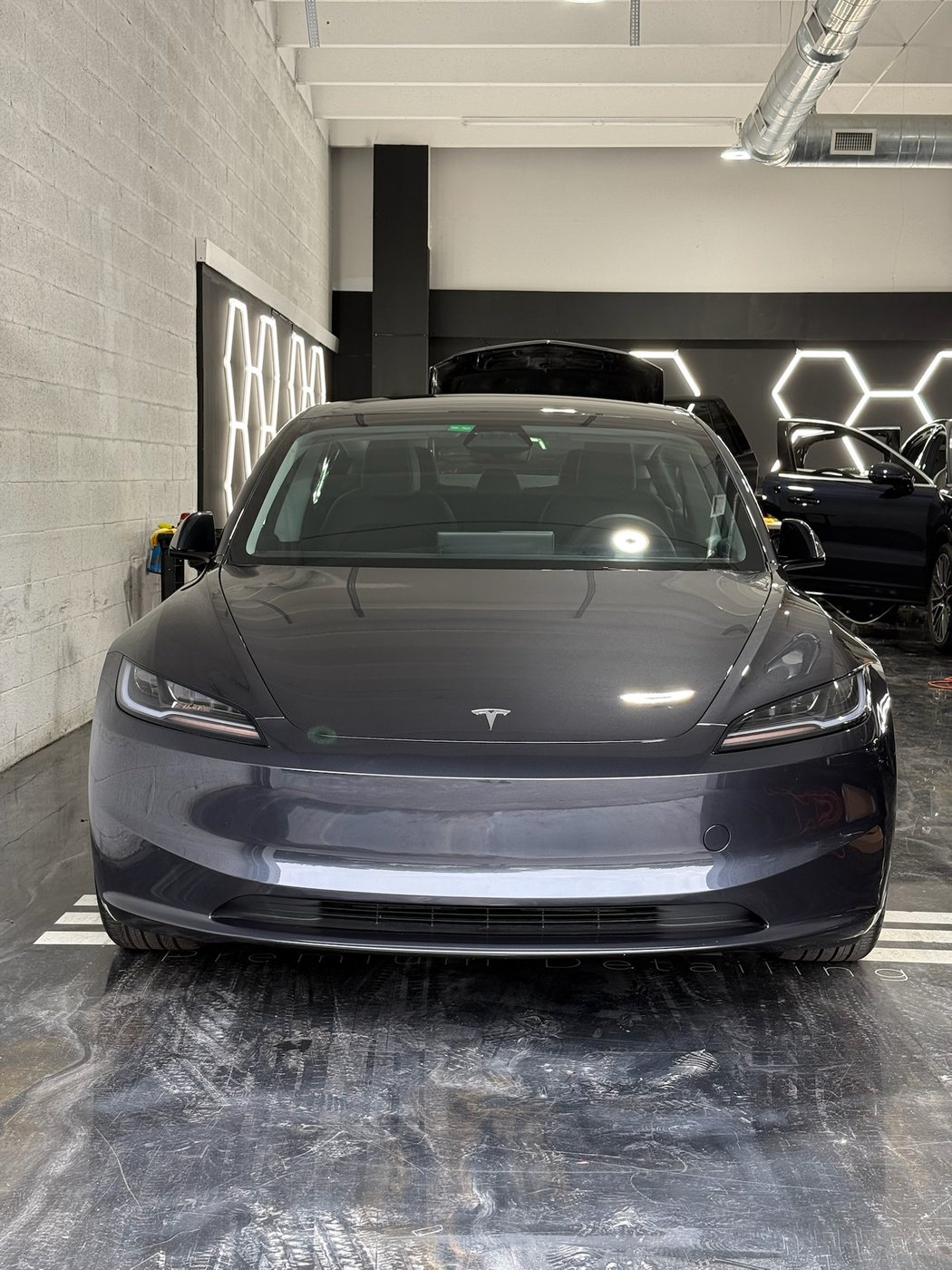 Tesla Model 3 - Gray (Highland) protected at Elite Premium Detailing