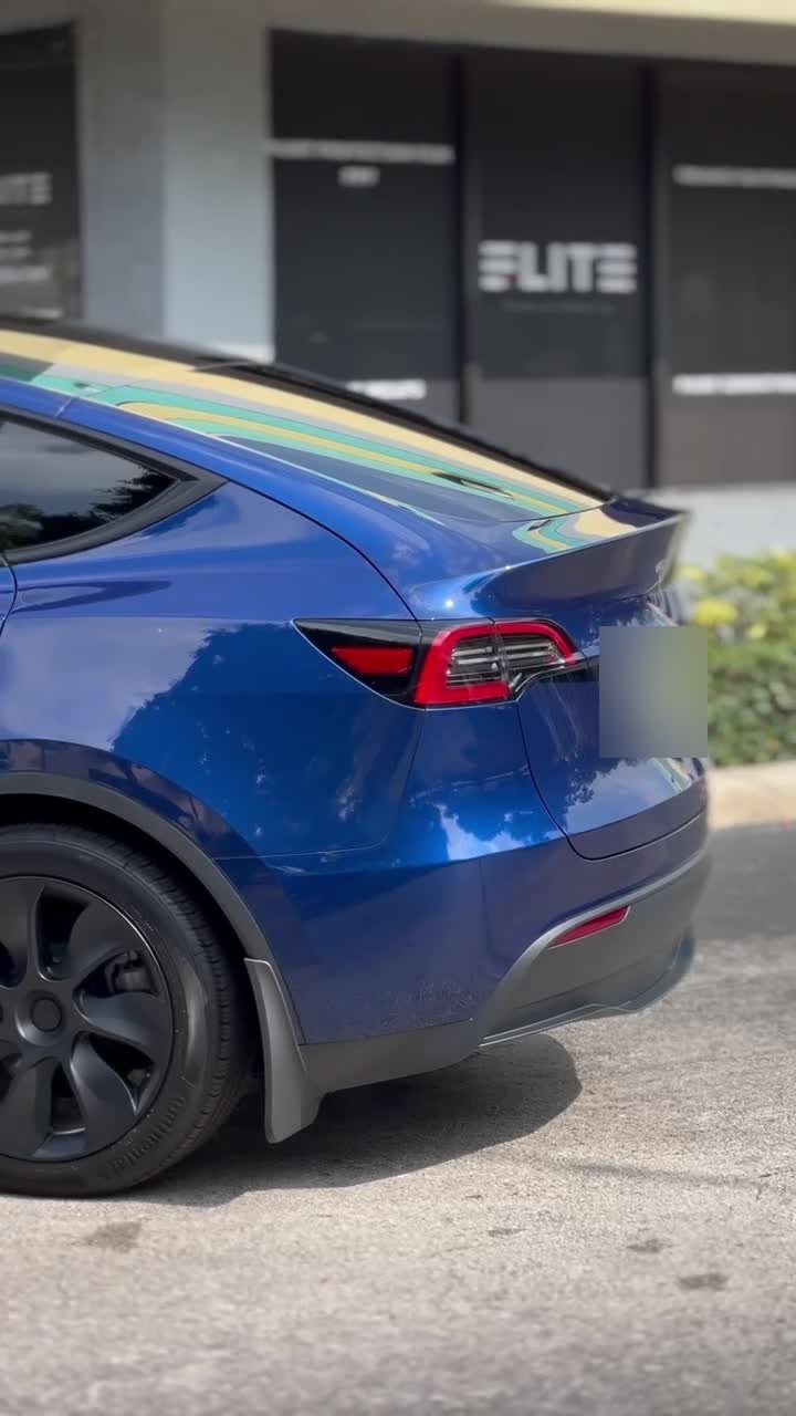 Tesla Model Y - Blue protected at Elite Premium Detailing