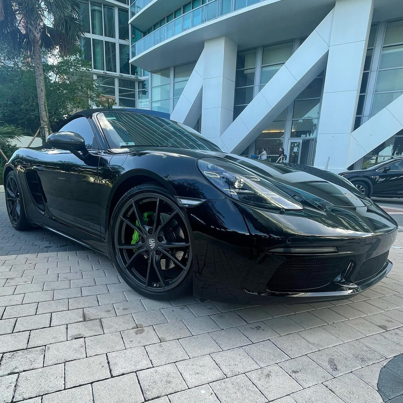 Porsche 718 Boxster - Black (Green Calipers) protected at Elite Premium Detailing