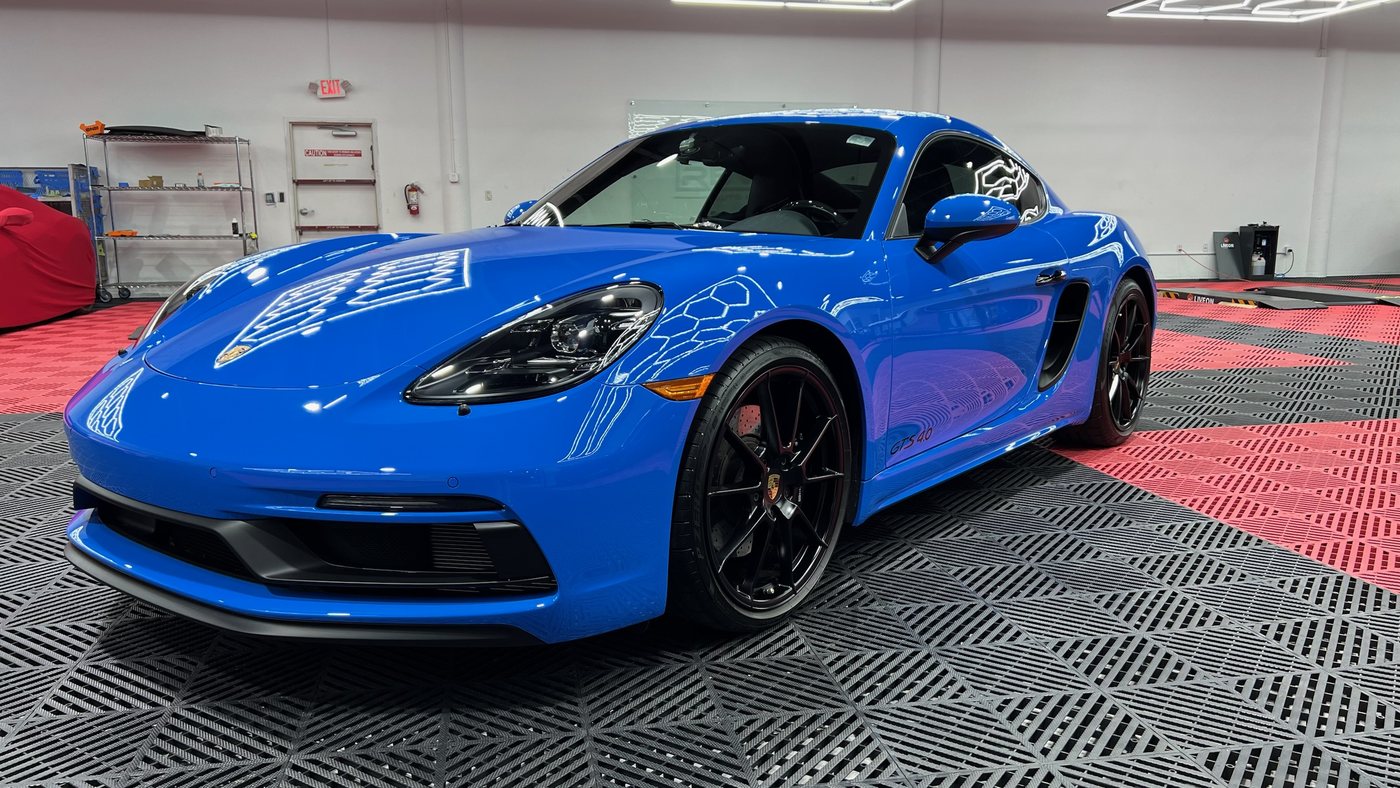 Porsche 718 Cayman GTS - Blue protected at Elite Premium Detailing