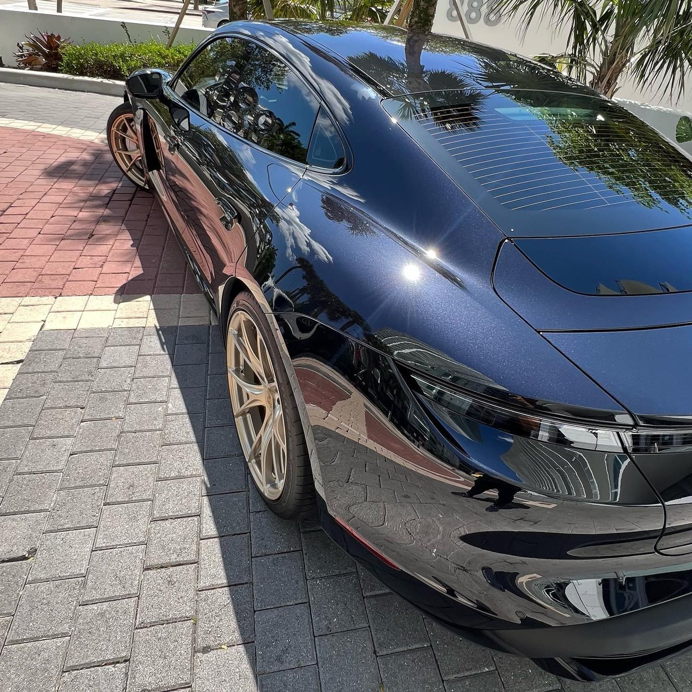 Porsche Taycan - Dark Blue protected at Elite Premium Detailing