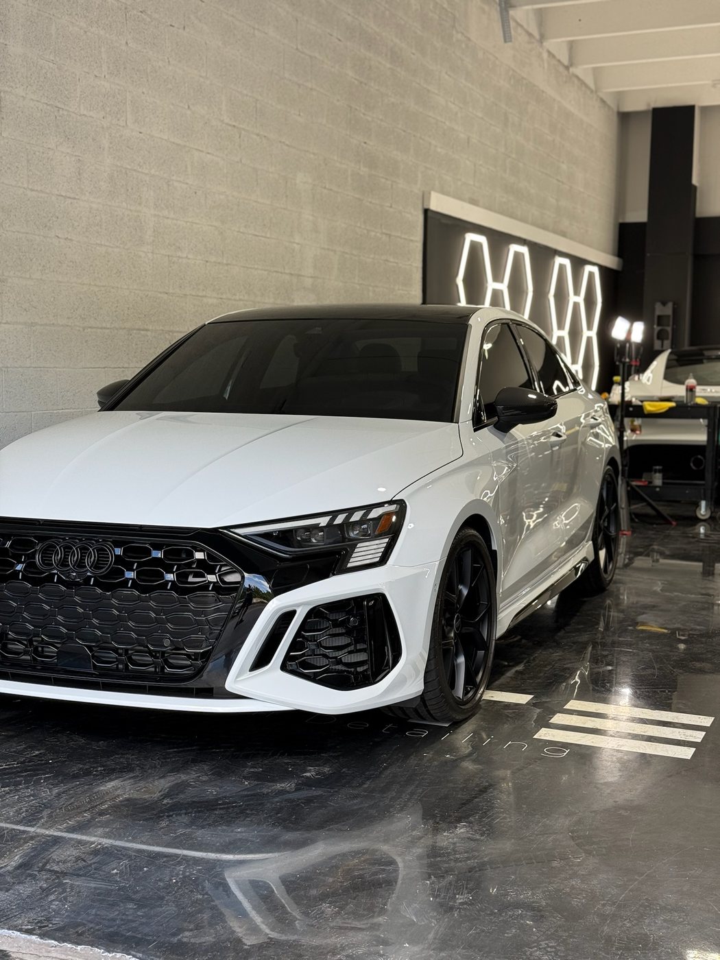 Audi RS3 - White protected at Elite Premium Detailing