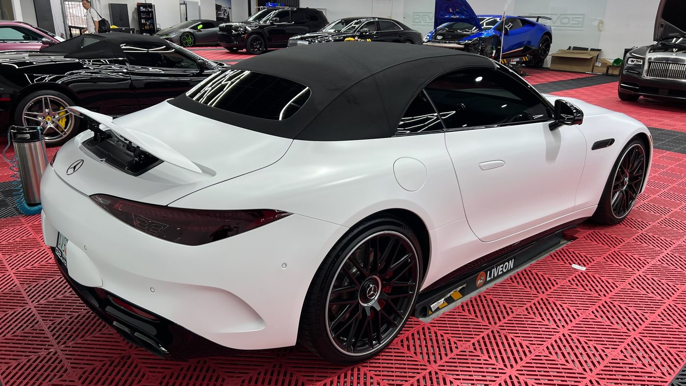 Mercedes-Benz SL AMG - White (Satin) protected at Elite Premium Detailing