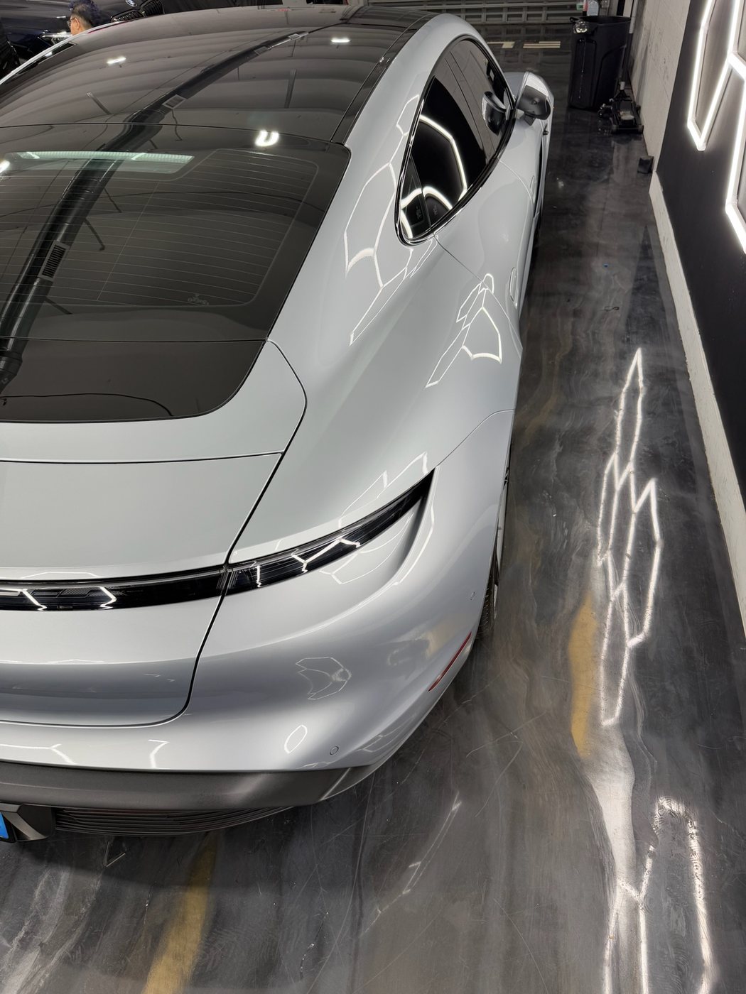 Porsche Taycan - Silver protected at Elite Premium Detailing
