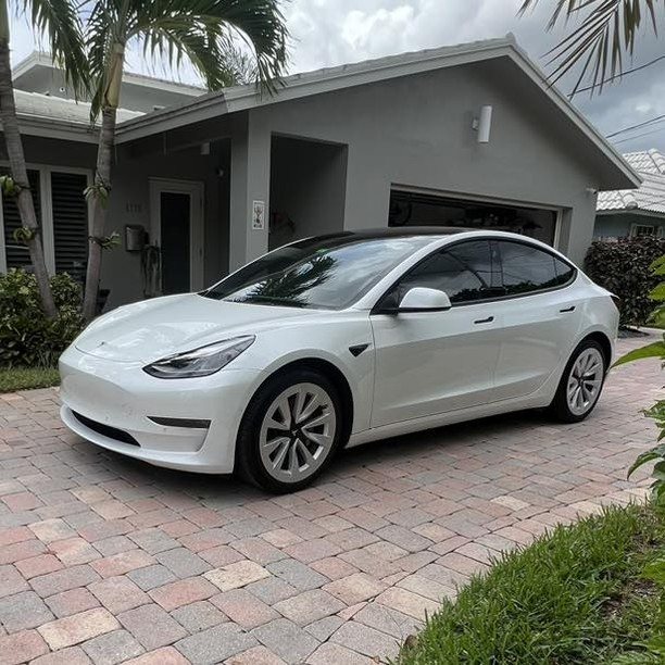 Tesla Model 3 - White (Aero Wheels) protected at Elite Premium Detailing