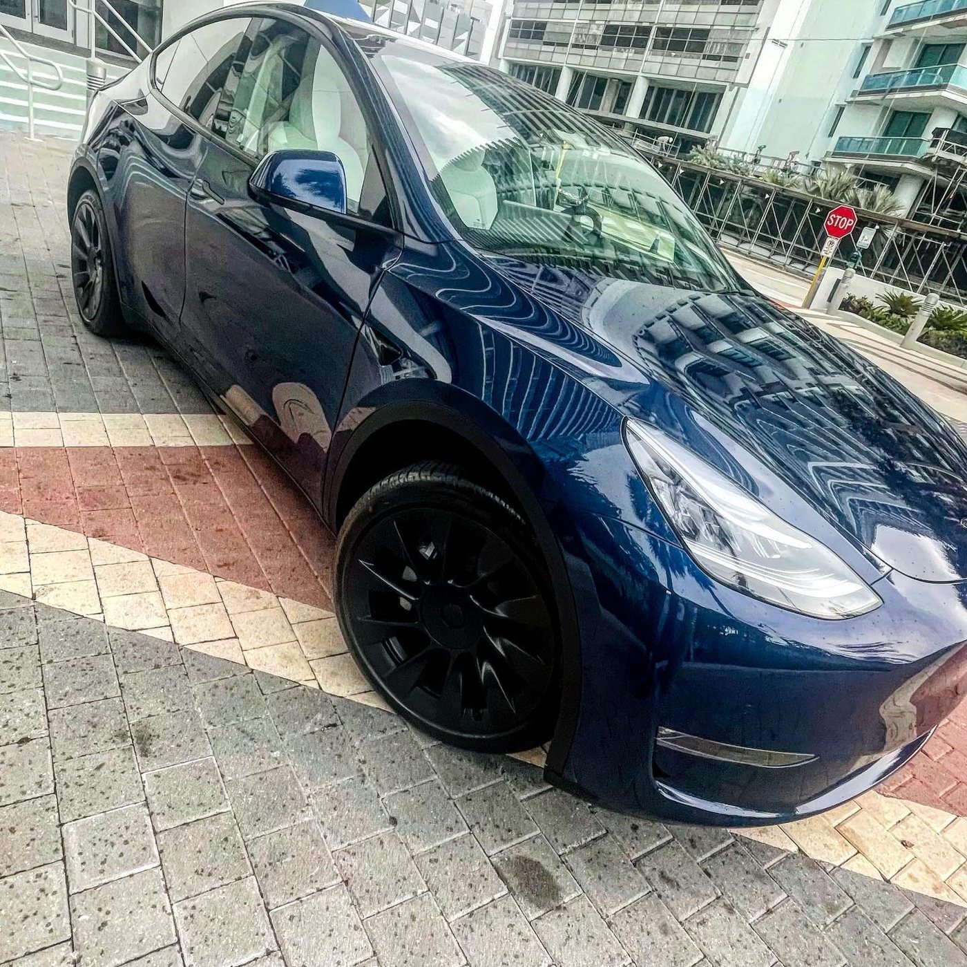 Tesla Model Y - Dark Blue protected at Elite Premium Detailing