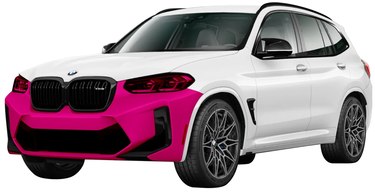Front bumper paint protection film