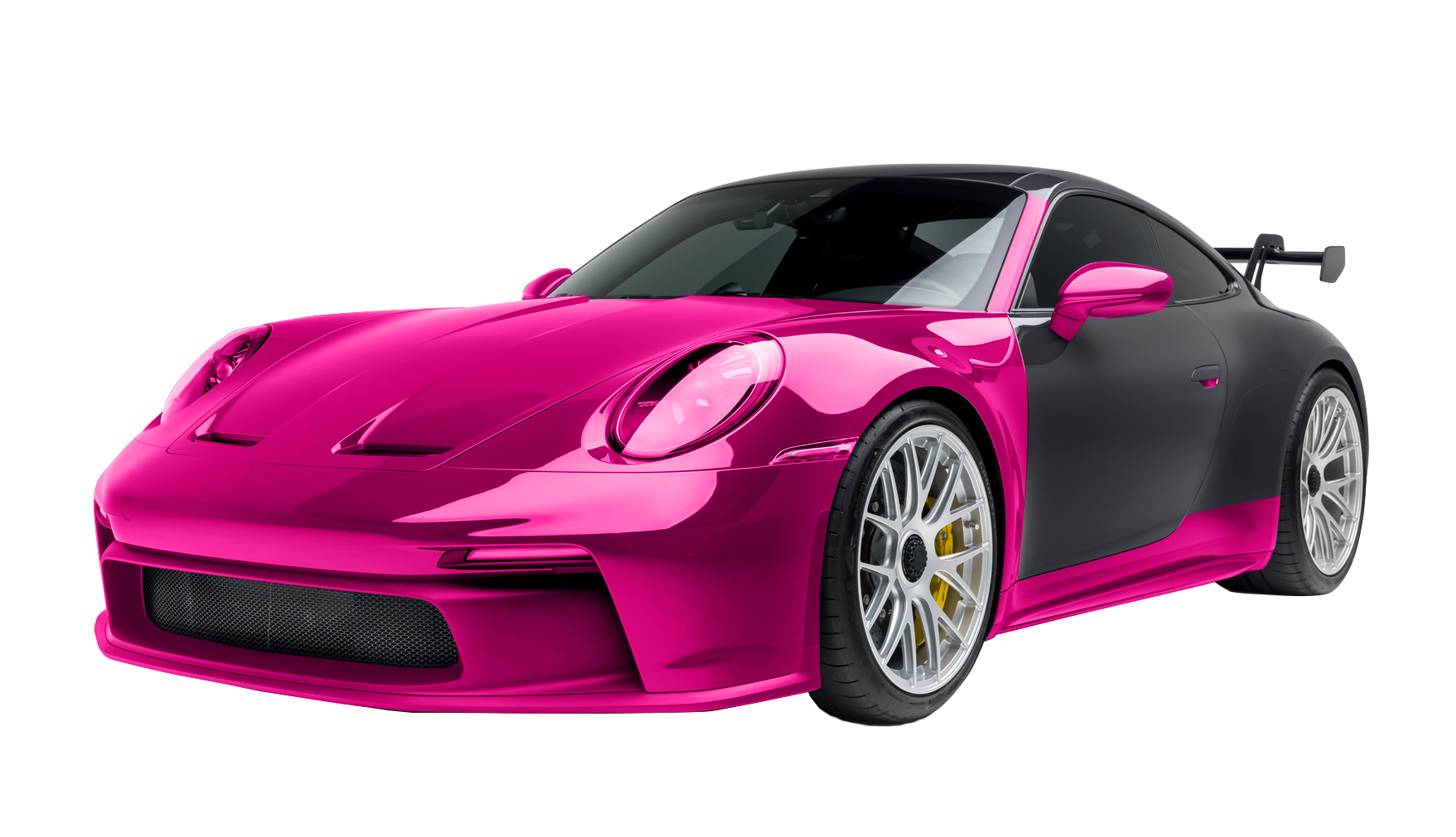 Track Package PPF coverage shown on a Porsche 911