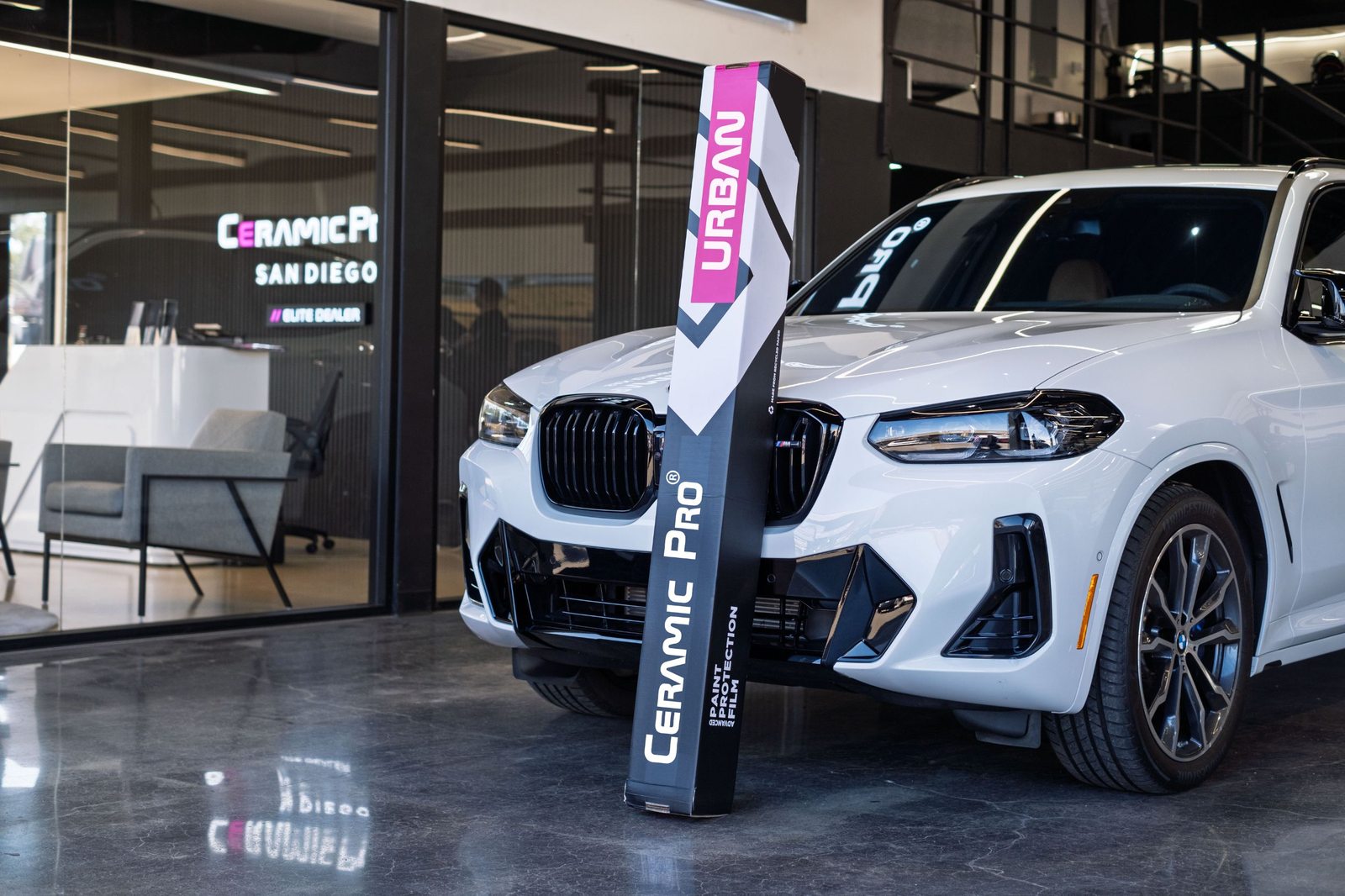 Ceramic Pro Urban PPF on a white BMW
